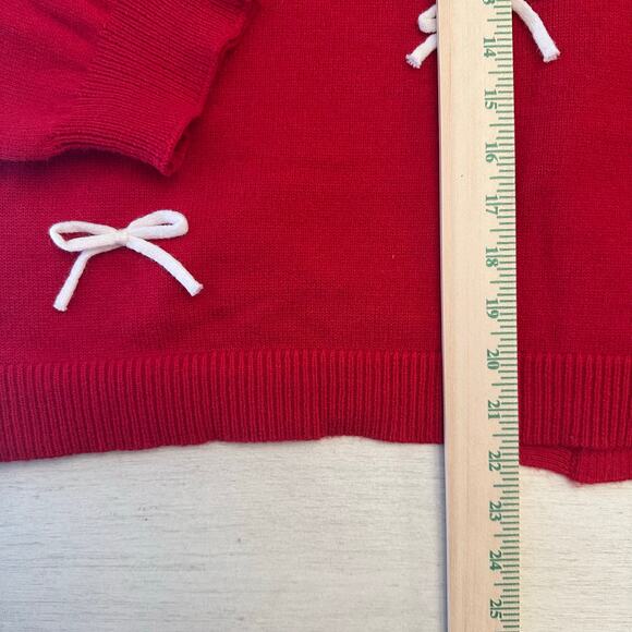 Annie Wear Women's Red Holly Jolly Bow Open Sweater XL NWT - Picture 10 of 10